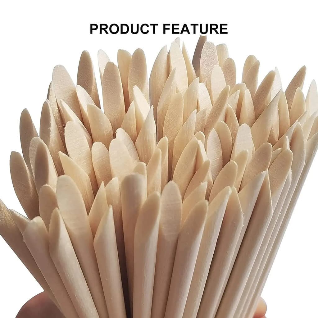 เล็บ Pusher เล็บเครื่องมือไม้ Sticks Cuticle Pusher Remover Rhinestones Dotting Removal Pedicure Care เครื่องมือ 50PCS KOUDAN รูปที่ 2