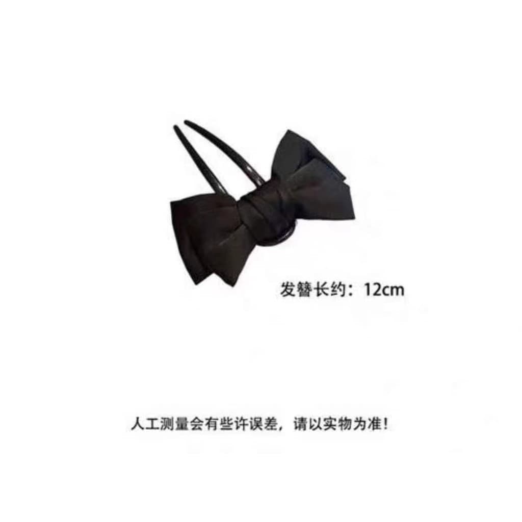 2024 โบว์ผ้า U-Shaped Hairpin Coil Hairpin รูปที่ 6