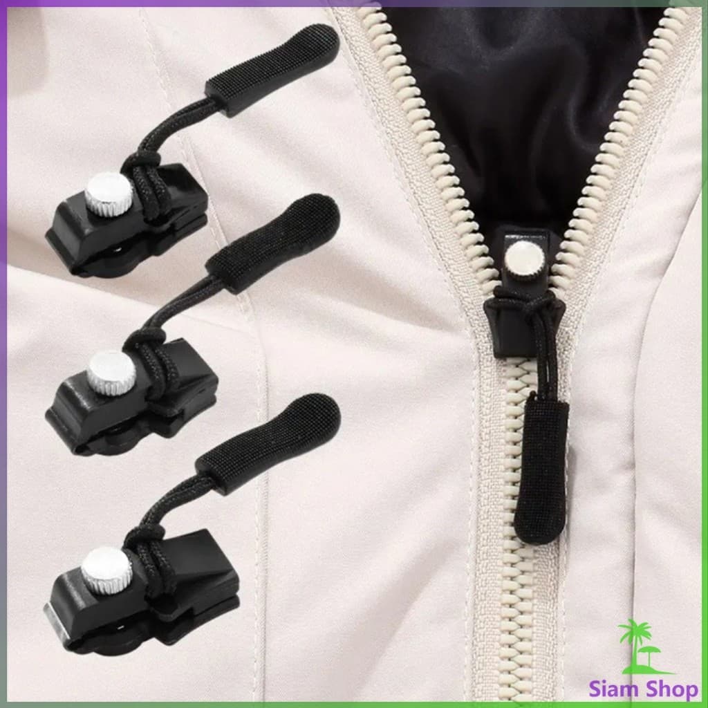Siam ชุดซิปซ่อม 3 ขนาดแตกต่างกัน ถอดออกได้และติดตั้งได้ Zipper Head รูปที่ 2
