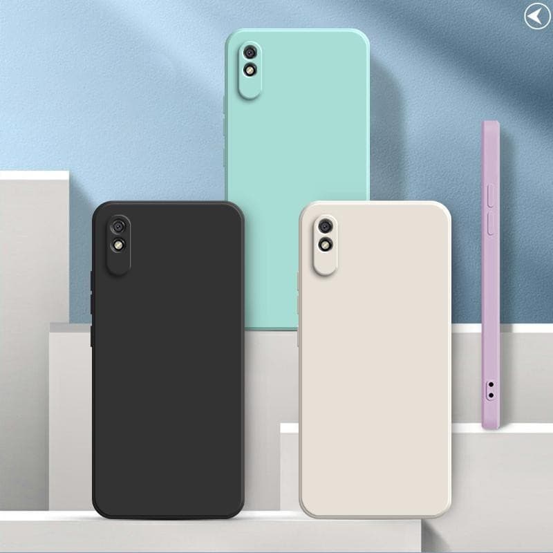 เคส Redmi 9A ,สีทึบ Redmi 9A เคสซิลิโคนป้องกันการตกสีธรรมดาเรียบง่าย YT รูปที่ 6
