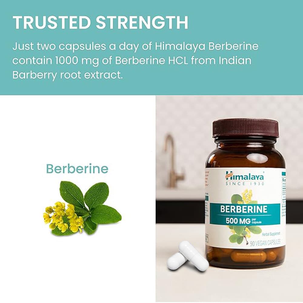 ​​Himalaya Berberine สารสกัดจากต้นบาร์เบอร์รี่ 90 แคปซูล รูปที่ 5