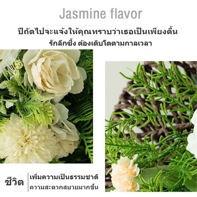 ดอกกุหลาบจำลองแขวนผนัง การตกแต่งภายใน ดอกไม้หวาย สีสันสดใส แขวนผนังจำลองดอกไม้ การตกแต่งสวน รูปที่ 6