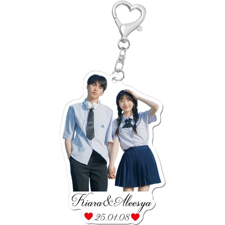 พวงกุญแจที่กําหนดเอง/อะคริลิค /พวงกุญแจ ทําเอง/ จี้ห้อยกระเป๋า/ของขวัญ/ คนรักของที่ระลึก/พิมพ์ภาพถ่าย รูปที่ 4