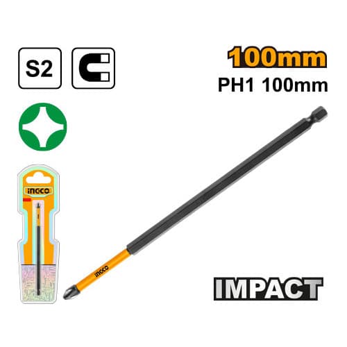 INGCO ดอกไขควงกระแทก ปากแฉก PH1x100 ความยาว 100 มม. รุ่น SDBIM71PH1100 รูปที่ 2