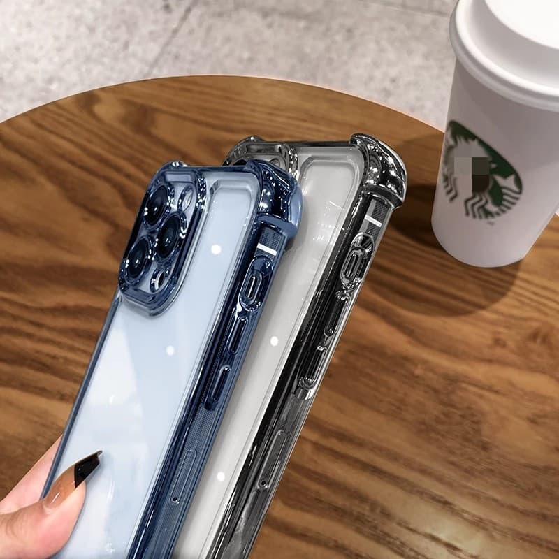 เหมาะสําหรับ iPhone x xs Max xr 7 8 Plus 11 12 Pro 13 Max ถุงลมนิรภัยโปร่งใสสี่มุมเคสโทรศัพท์ TPU รูปที่ 6