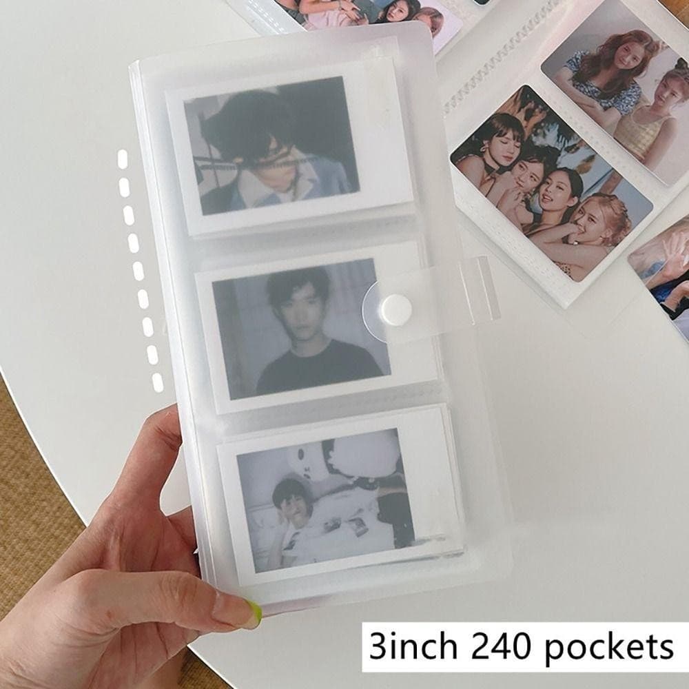 CAJA1 อัลบั้มรูป 1 ชิ้น, ที่ใส่การ์ดรูปภาพหนังสือ PVC, 3/4/5/6/7 นิ้วโปร่งใส 80/160 สล็อต Photocard Holder Idol Star รูปที่ 6