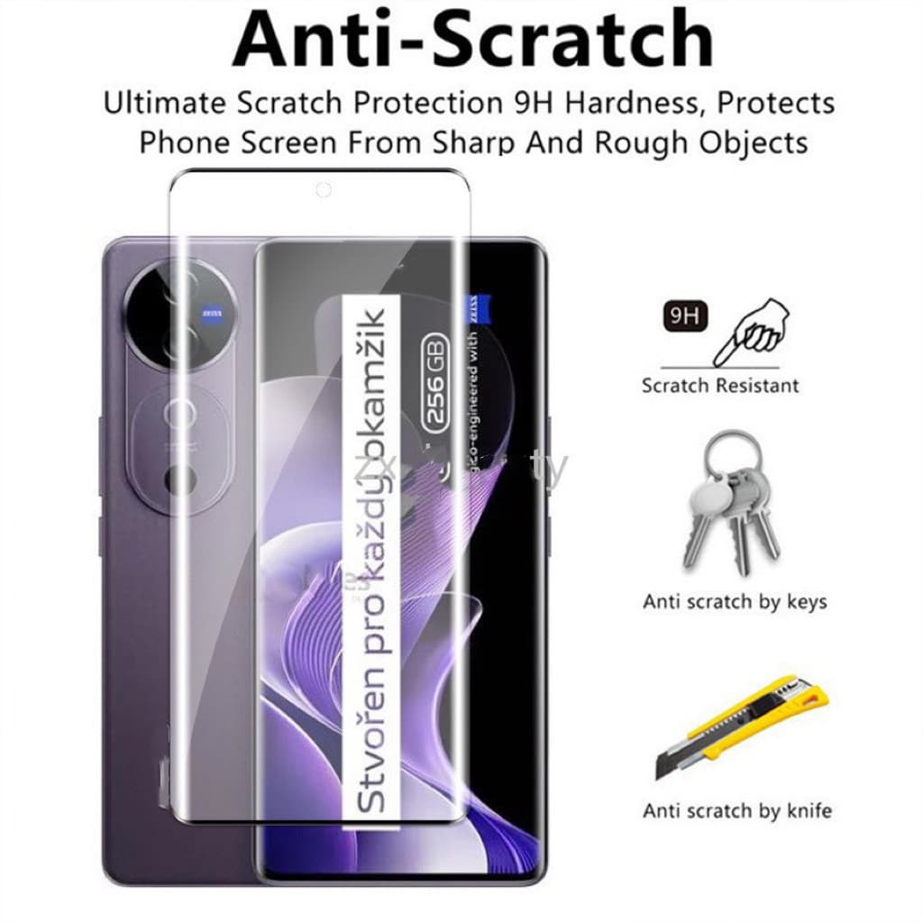ฟิล์ม for Vivo V60/V50/V40/V40pro/V30/V30Pro/V29/V27/V27Pro/V25Pro/X200/X200Pro ฟิล์มกระจกเต็มจอ ฟิล์มกันกระกันรอยแทกขอบ รูปที่ 2