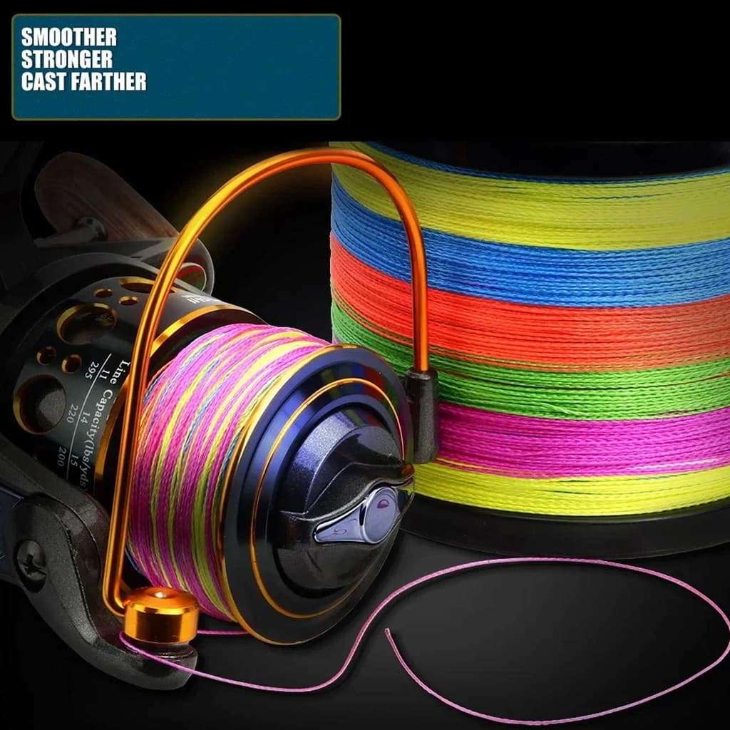 Jof เชือกตกปลา 4 เส้น ถัก PE 300m Multifilament ทนทาน เครื่องมือถักสายปลาคาร์พ ลวดตกปลา รูปที่ 5