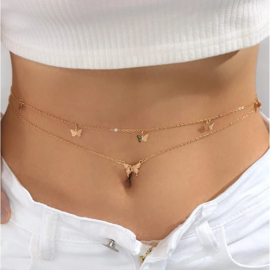 BBY สร้อยเอว Y2K คริสตัลโบโฮพู่ ปรับได้ ใส่ทะเล-เทศกาล ของขวัญสาวสไตล์สุดเก๋ B010 รูปที่ 8