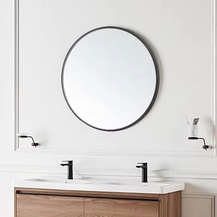 AO40/50/60cm จัดส่งที่รวดเร็วสีดำสีขาวทองรอบกระจกกระจกกลมmirror กระจกติดผนังgold black white กระจกเงาติดผนังกระจกห้องน้ำ รูปที่ 5