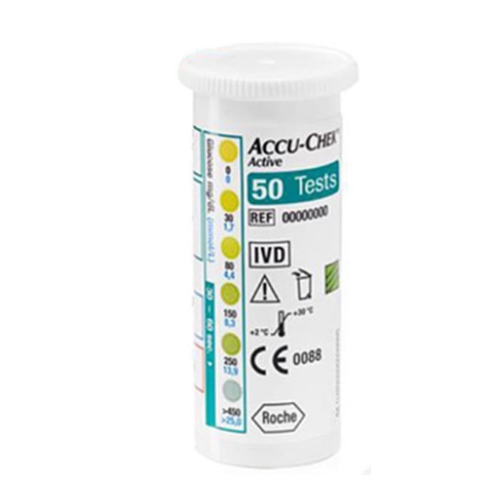 Accuchek Active แผ่นตรวจน้ำตาลในเลือด กล่องละ 50 แผ่น สินค้ามีกล่องทุกชิ้น รูปที่ 3