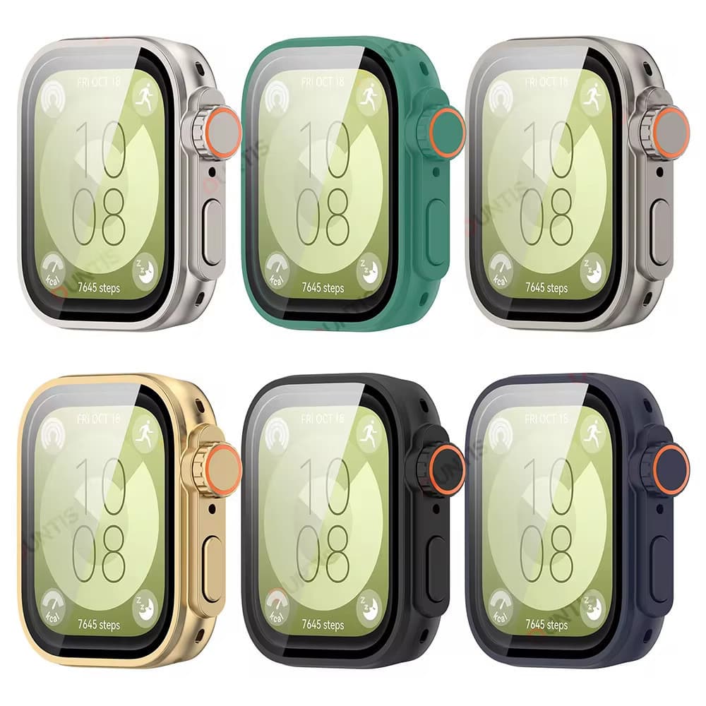 กระจกนิรภัยฮาร์ดพีซีเคสสำหรับ HUAWEI WATCH Fit 5 4/5 4 pro/3ฟิล์มกันรอยหน้าจอสำหรับ Huawei Fit 3 รูปที่ 2