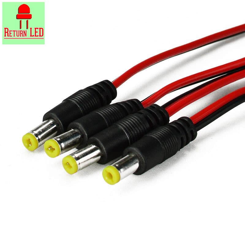 แจ๊คเสียบ DC 5.5 * 2.1 mm ซ็อกเก็ตปลั๊กแจ็คเสียบสายเคเบิล 12 โวลต์ เชื่อมต่อ ส่งเร็วจากไทย ReturnLED รูปที่ 3