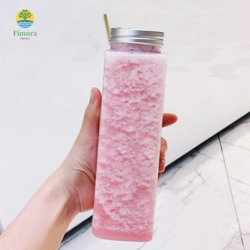 500มล น้ําผลไม้แบบพกพาขวดชาชงเย็นขวดเครื่องดื่มพลาสติกใสขวดชานมแบบใช้แล้วทิ้ง รูปที่ 8