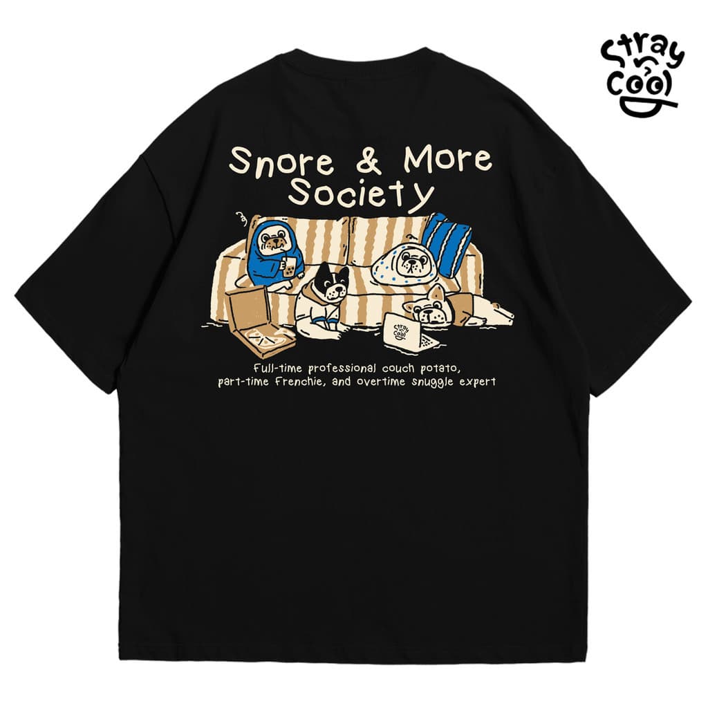 Strayandcool เสื้อยืดโอเวอร์ไซส์ "Snore Society" Oversized T-shirt รูปที่ 1