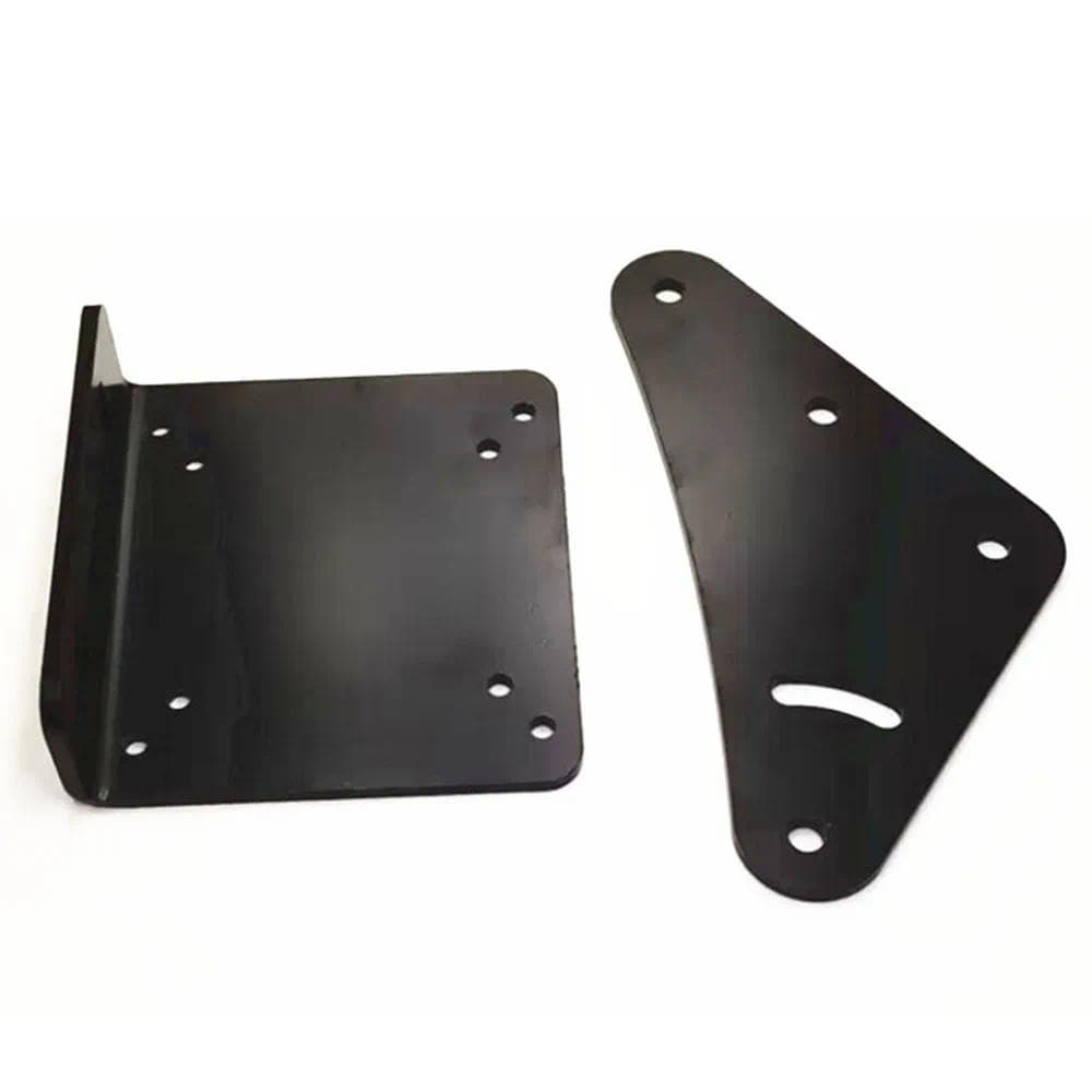 1pc เหล็กคาร์บอน L-Type Bracket Fix Racing Simulator Display Fixture Triple Screen Bracket มุมแผ่นเชื่อมต่อสามเหลี่ยม รูปที่ 1