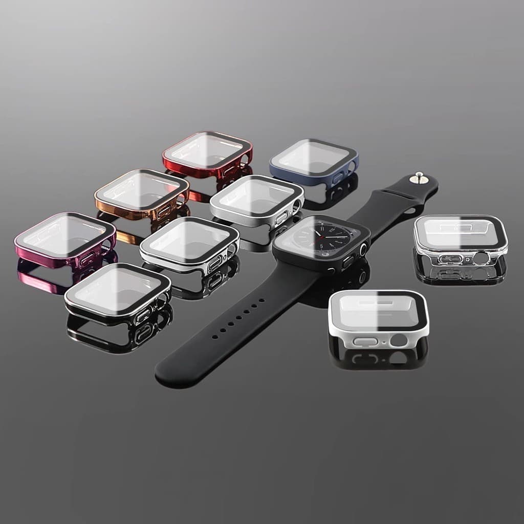 กระจกนิรภัย PC ป้องกันหน้าจอสําหรับ Apple Watch Ultra 3 2 49 มม.IWatch กรณี 46 มม.40 41 44 45 38 มม.Series 11 10 9 8 7 6 5 4 SE 3 2 1 กรณีสมาร์ทนาฬิกา I8 Pro Max 8 MAX 9 PRO รูปที่ 4