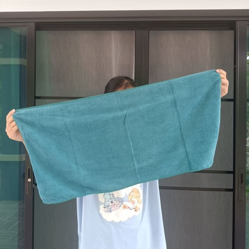 NANAOVER !! ผ้าเช็ดหน้า ผ้าเช็ดผม ผ้าเช็ดนาโนสีพื้น ขนาด 35x75 ซม. แพ็คละ 12 ผืน!! รูปที่ 9
