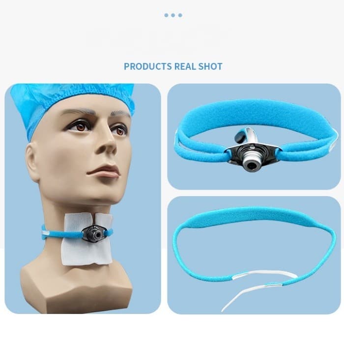 ที่ผูกท่อเจาะคอ ผู้ใหญ่สำหรับผู้ป่วยเจาะคอ Tracheostomy Tube Holder หนึ่งแถบบรรจุ Air Cut เทปยึด ความยาวและสั้นปรับได้ รูปที่ 5