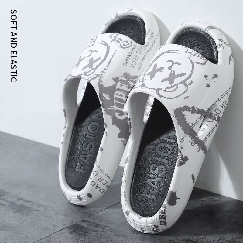 รองเท้าแตะ36-44 หญิง ชาย แฟชั่น เพิ่ม1เบอร์ แบบสวม สีสวย ฤดูร้อน รองเท้านุ่ม X021 X068 รูปที่ 1