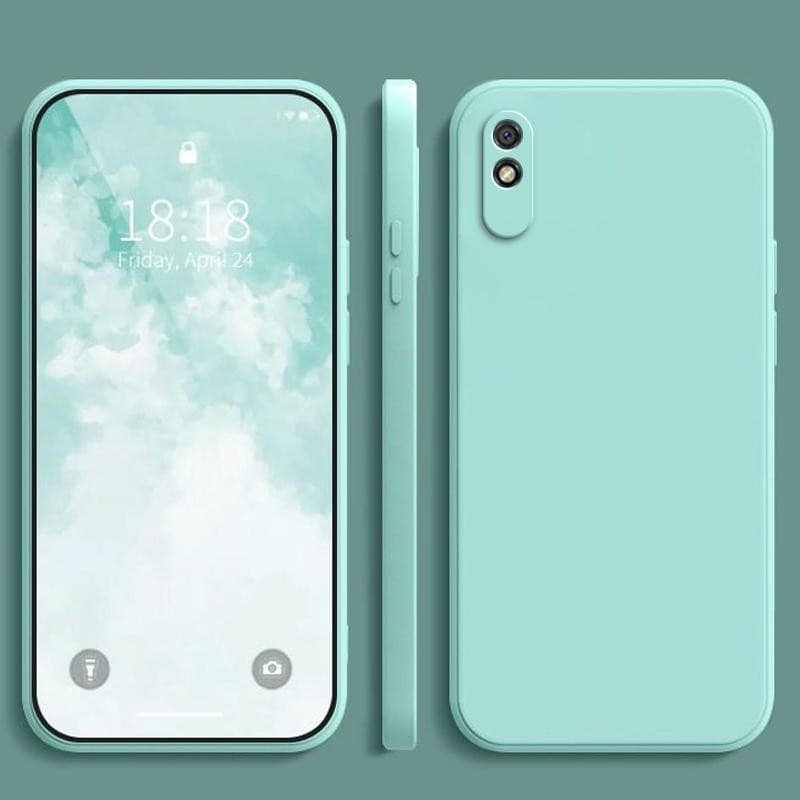เคส Redmi 9A ,สีทึบ Redmi 9A เคสซิลิโคนป้องกันการตกสีธรรมดาเรียบง่าย YT รูปที่ 9