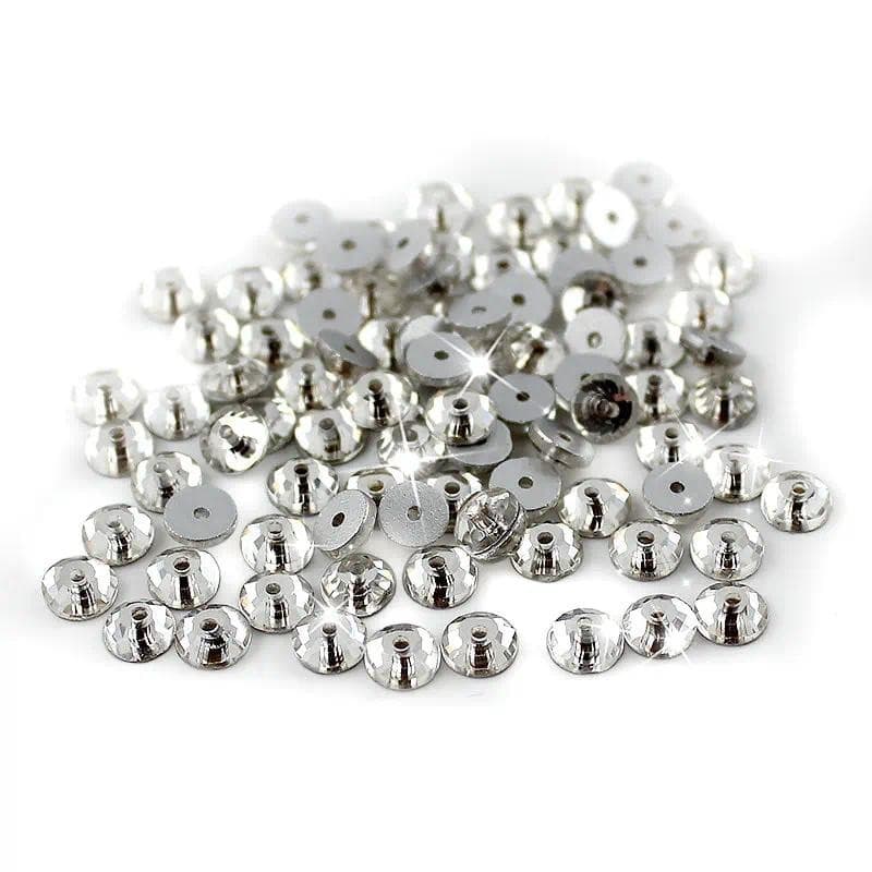 QIAO อัญมณีคริสตัลคุณภาพสูง ฐานทองคำเยื่อบุด้วยลูกปัด Rhinestones รูปที่ 4