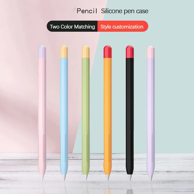 เคสปากกาสไตลัส ซิลิโคน หลากสี อุปกรณ์เสริม For Apple Pencil 2 Pencil 1 2 Soft silicone Sleeve ปอกปากกา Pencil ปลอกปากกา รูปที่ 1