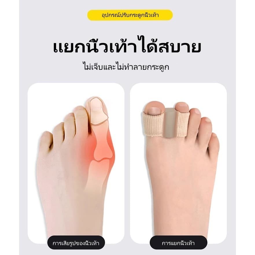 ตัวแก้ไขนิ้วเท้าเอียง, ตัวแยกนิ้วเท้า, นิ้วโป้งเท้าผิดรูปทับกัน ตัวแยกใยซิลิโคนที่สวมรองเท้าได้ รูปที่ 3