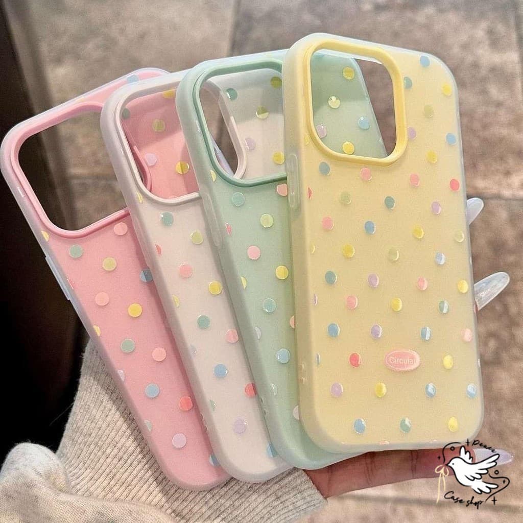 COD-ในไทยจุดสีเคสโทรศัพท์สําหรับ For iPhone 11ProMax 12Pro 13 14 15Pro Max 16Plus 13 เคส หญิงคนรักเพื่อนฝาครอบโทรศัพท์ รูปที่ 2
