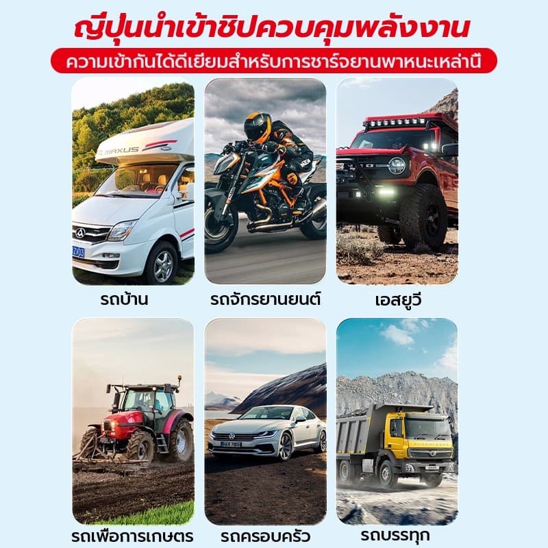 5IN1ชาร์จแบตเตอรี่ เครื่องชาร์จแบตเตอรี่รถยนต์ 12V/24V ซ่อมแซมแบตเตอรี่ที่เสียหายและฟื้นฟูสุขภาพ เครื่องชาร์จ charger รูปที่ 7