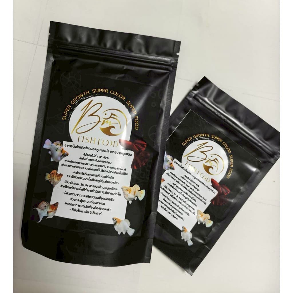 BM Fish Food อาหารปลาเกรด Super Food สำหรับปลาสวยงามขนาดเล็ก อาหารปลาเม็ดเล็กกึ่งจมกึ่งลอย น้ำไม่เสีย 50-120g. รูปที่ 4