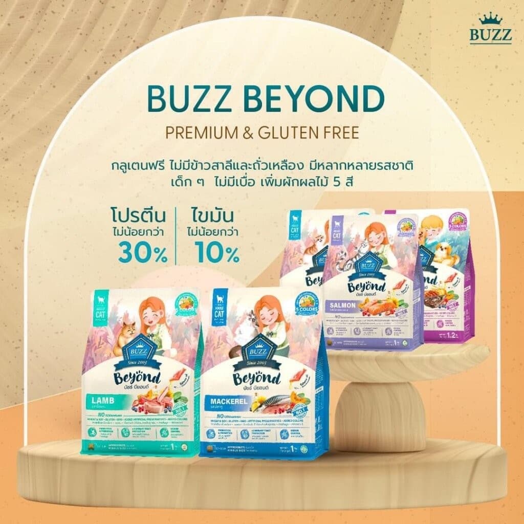 อาหารแมวเม็ดแห้ง Buzz Beyond สูตรไม่มีกลูเตน สำหรับแมวทุกสายพันธุ์ ขนาด 1 kg รูปที่ 2