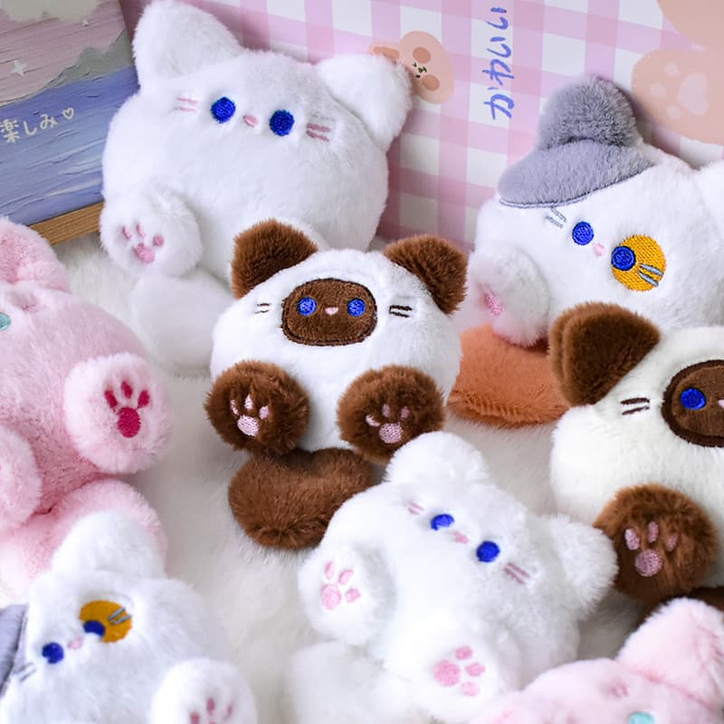 พวงกุญแจแมวplushieการ์ตูนตุ๊กตาสไตล์เกาหลีรูปปั้นแมวพวงกุญแจแหวนพวงกุญแจอุปกรณ์เสริมโทรศัพท์มือถือพวงกุญแจตุ๊กตาแมวนุ่มน รูปที่ 6