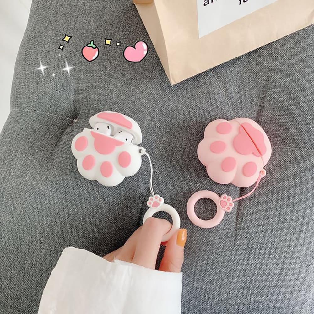 AK Case Cover Compatible for Airpods 1/2/3/4/Pro/Pro2 Pro 2 เคสป้องกันหูฟัง TPU นุ่มและป้องกันการล่มสลาย พวงกุญแจ รูปที่ 2