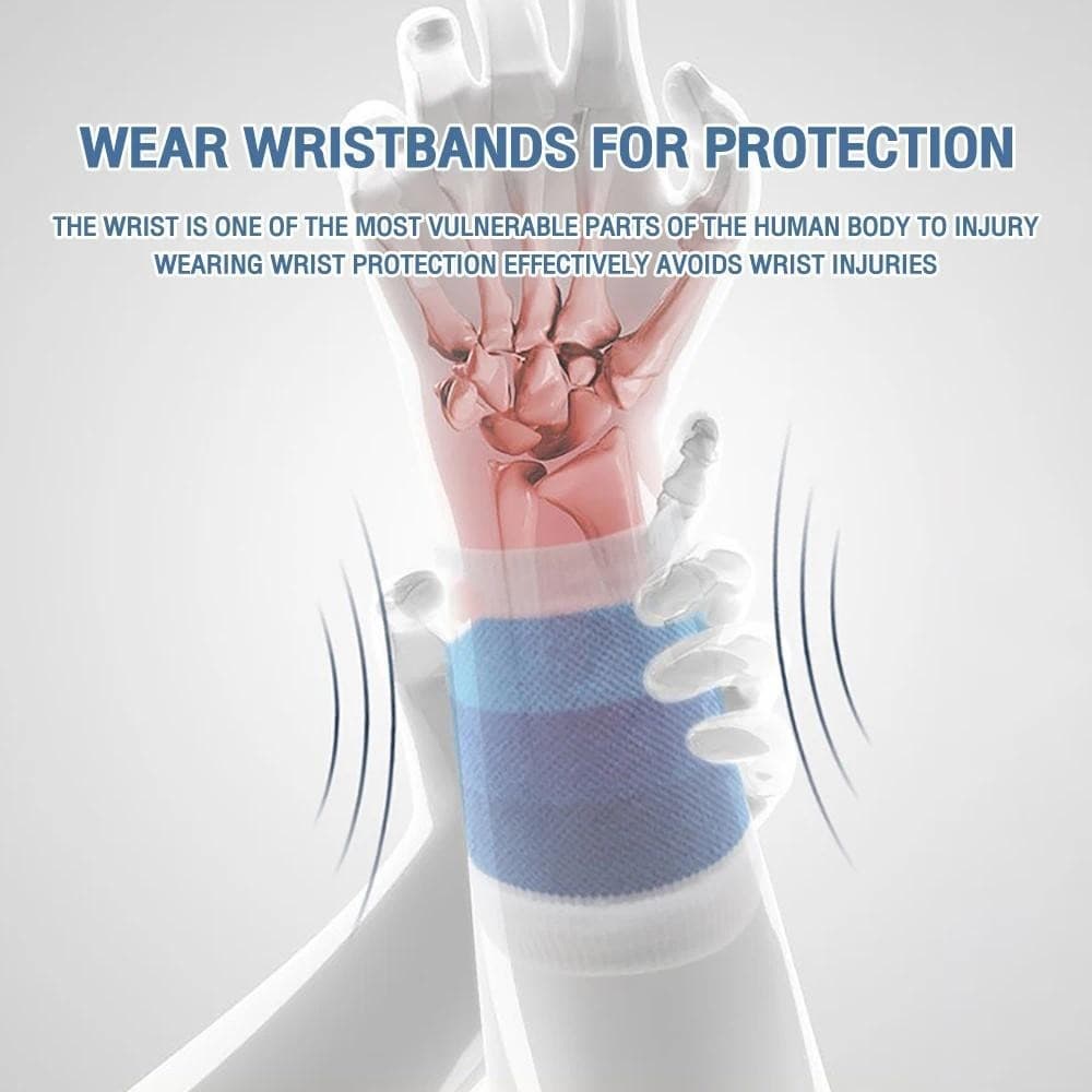 สายรัดข้อมือ ปลอกรัดข้อมือซับเหงื่อ Sport wristband ป้องกันเหงื่อ สําหรับเล่นกีฬา วิ่ง เข้ายิม ทำให้คุณออกกำลังกายที่ดีขึ้น รูปที่ 4