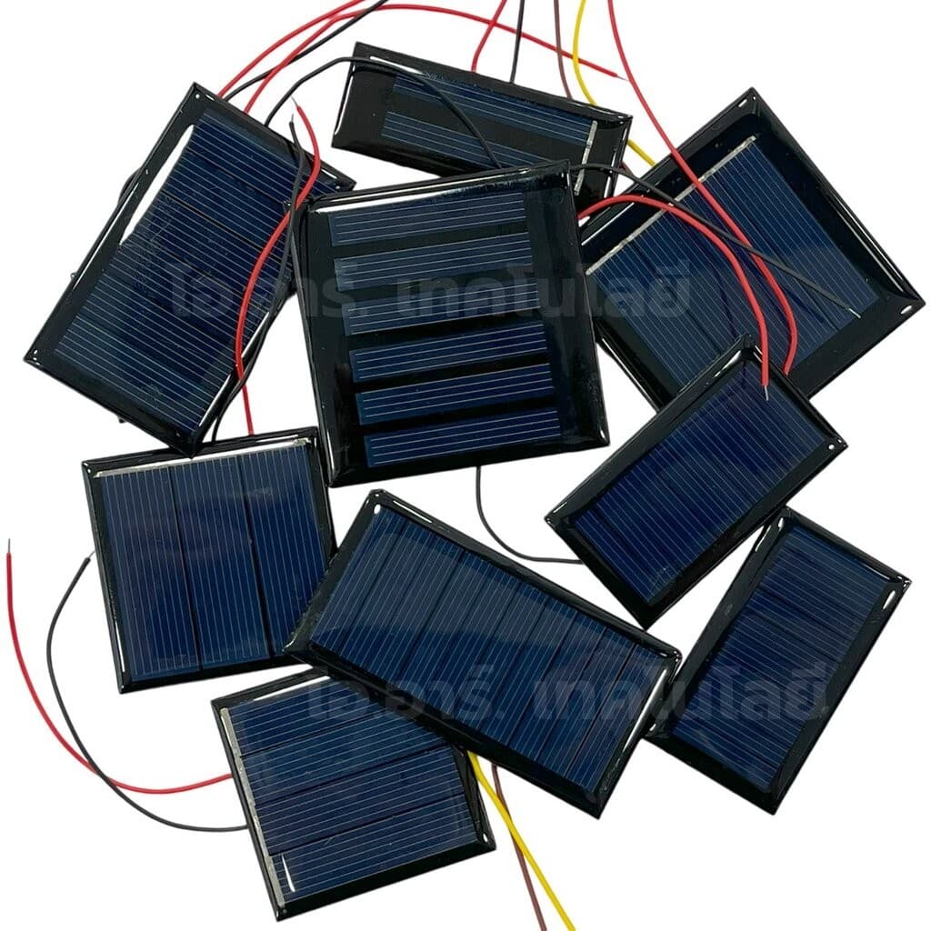 แผงโซล่าเซลล์ ขนาดเล็ก พร้อมสาย Mini Solar cell with cable แผ่นโซล่าเซลล์ พลังงานแสงอาทิตย์ สำหรับงานประดิษฐ์ การทดลอ... รูปที่ 4