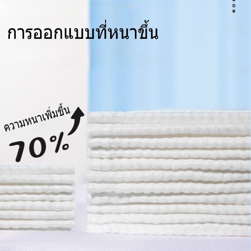 ผ้าเช็ดหน้าแบบใช้แล้วทิ้ง 100ชิ้น ทิชชู่เช็ดหน้า ผ้าฝ้าย ผ้าเช็ดหน้า เช็ดเครื่องสำอางค์ แผ่นใหญ่ หนา รูปที่ 3