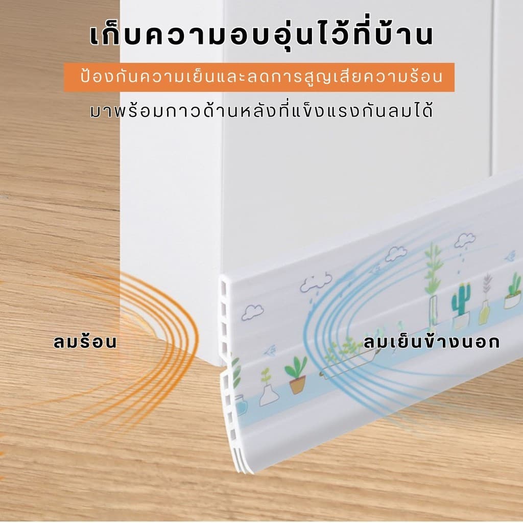 ที่ปิดช่องบานประตู แผ่นปิดผนึกสามชั้น คิ้วกั้นประตู ที่กั้นประตูกันฝุ่น กันแมลง ขอบประตูกันแอรออก ป้องกันเสียง กาวในตัว รูปที่ 2