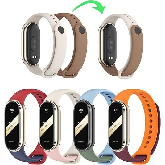 สายซิลิโคนสําหรับ Xiaomi Mi band 10/9 กีฬาเข็มขัดเปลี่ยนสร้อยข้อมือกันน้ํา Xiaomi Smart Mi Band 10 9 สายนาฬิกาอุปกรณ์เสริม รูปที่ 9