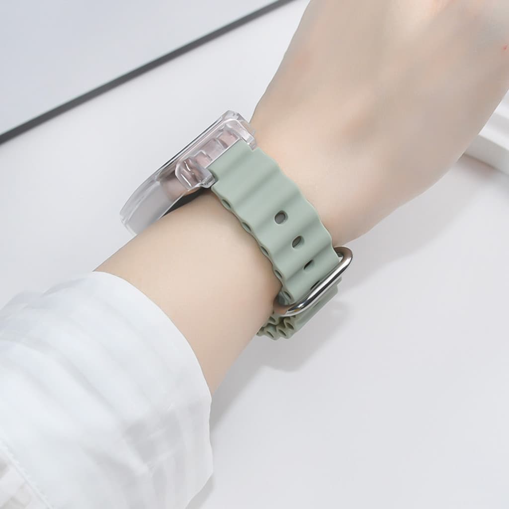 Ocean สายซิลิโคนสําหรับ Huawei Band 11 11Pro 10 / 9 / 8 / 7 / 6 / 6Pro SmartWatch สายรัดข้อมือกีฬา Bracelect สําหรับ Honor Band 10 9 7 6 อุปกรณ์เสริม รูปที่ 5