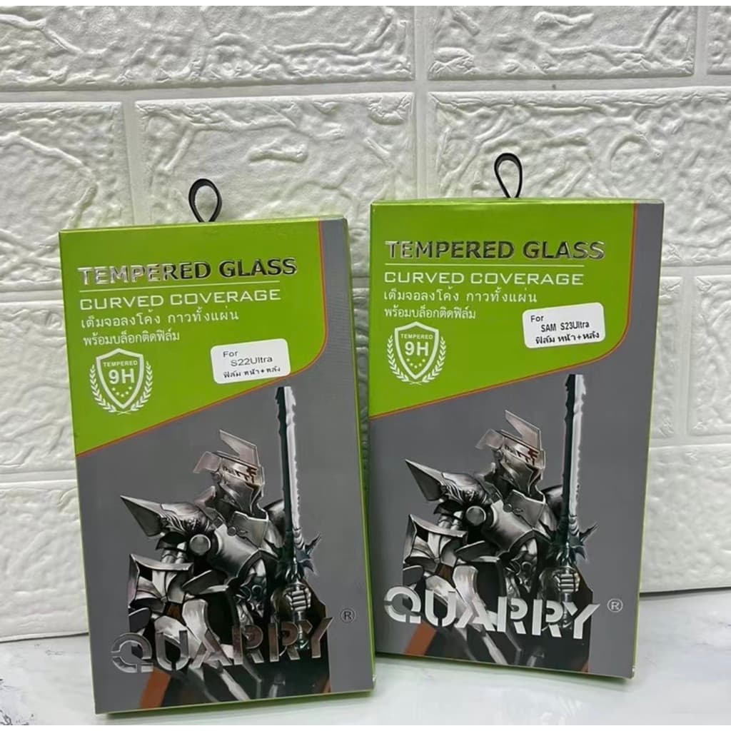ฟิล์มเต็มจอลงโค้ง สำหรับ Samsung S22Ultra/S23Ultra Screen Protector Tempered Glass ฟิล์มกระจกนิรภัย กาวทั้งแผ่น Quarry รูปที่ 3