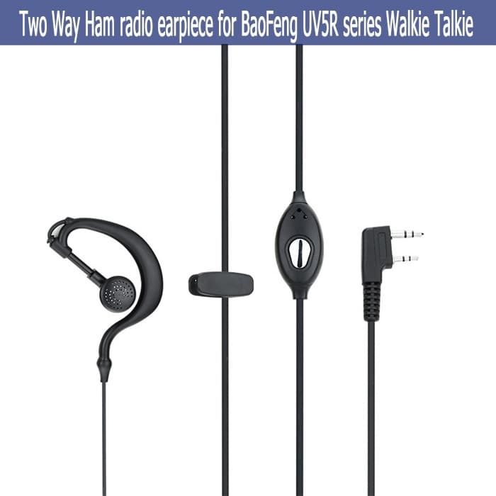 หูฟัง วิทยุสื่อสาร 2-pin Earphone Baofeng รุ่นBF-888s/UV-5R ความยาวสาย 55cm เฉพาะอะไหล่เสริม รูปที่ 3