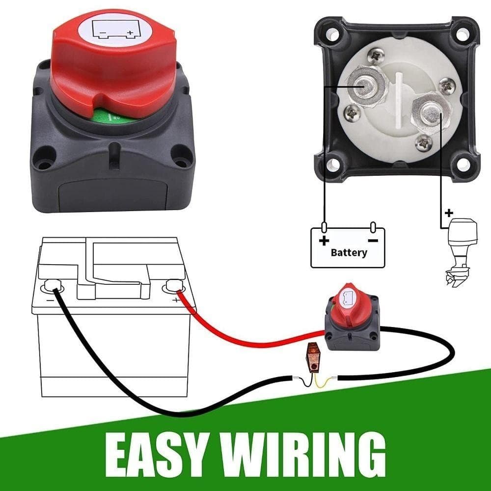 สวิทช์แบตเตอรี่ ตัวแยก 12V 600A ป้องกันสวิตช์ตัดการเชื่อมต่อแบตเตอรี่ อุปกรณ์รถบรรทุก สวิตช์ไฟตัดสวิตช์ลูกบิดแบตเตอรี่ รูปที่ 7