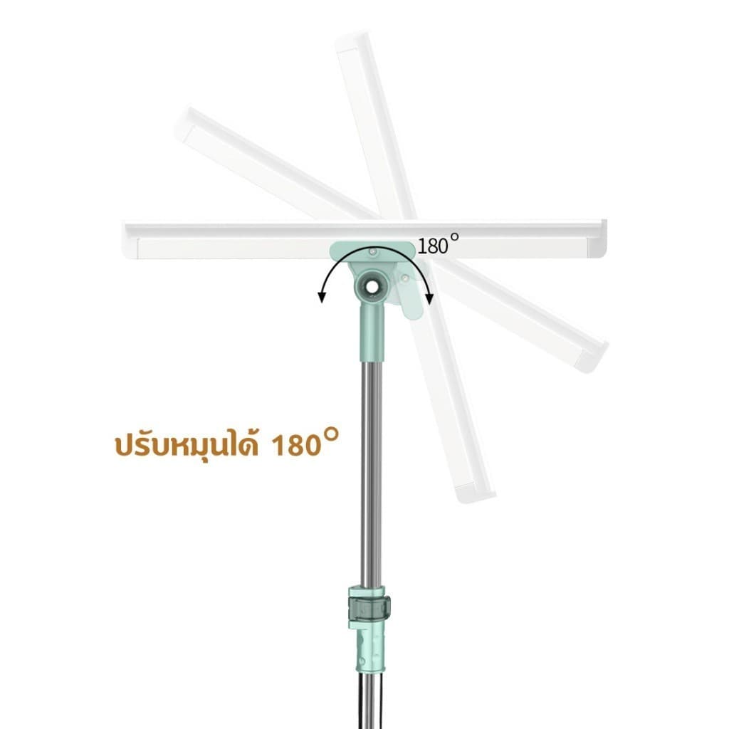 ไม้ปาดน้ำ ไม้รีดน้ำพื้น ไม้กวาด ไม้รีดน้ำ ไม้ถูพื้น สำหรับกวาดน้ำและฝุ่น ปรับหมุนได้ 180° ล้างทำความสะอาดได้ง่าย COD รูปที่ 9
