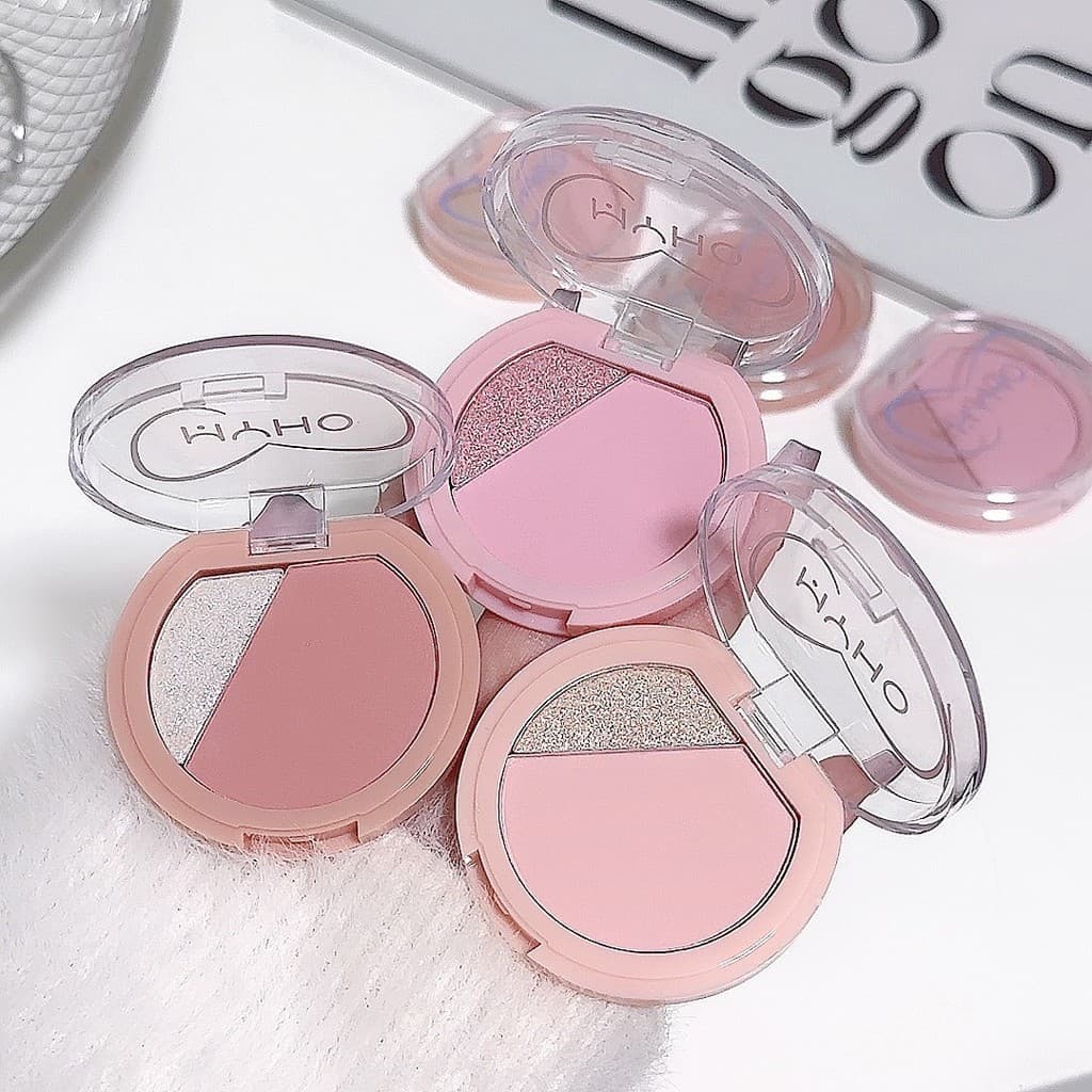 YTL 2-in-1 บลัชออน บลัชเชอร์ ปัดแก้ม บลัชออนโทนส้ม บรัชออนทาแก้ม ชมพูพีช ส้มพีช เนื้อดี สีสวย ติดทน BLUSHER รูปที่ 1