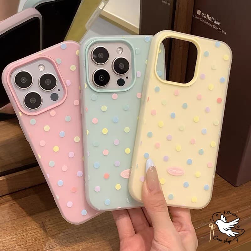 COD-ในไทยจุดสีเคสโทรศัพท์สําหรับ For iPhone 11ProMax 12Pro 13 14 15Pro Max 16Plus 13 เคส หญิงคนรักเพื่อนฝาครอบโทรศัพท์ รูปที่ 3