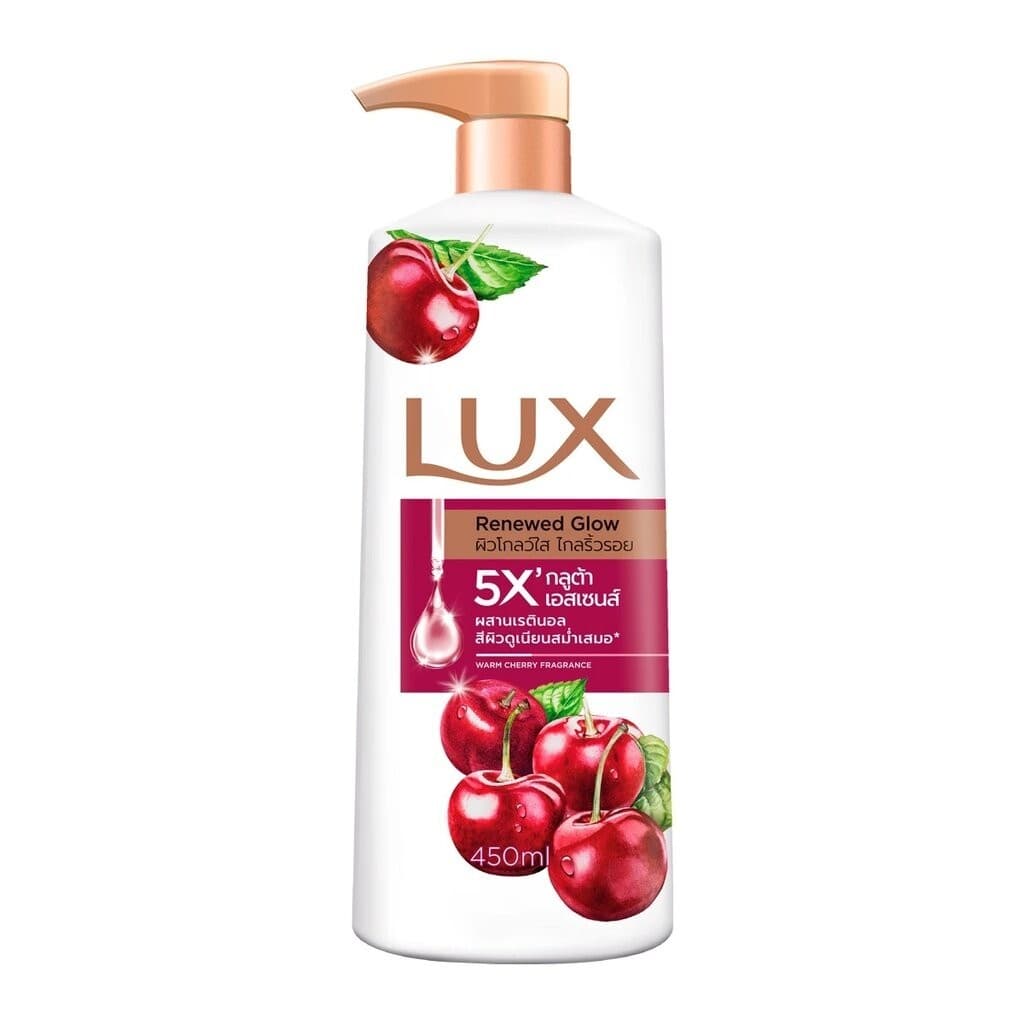 LeeMart ครีมอาบน้ำ ลักซ์ Lux 450ML ลักส์ อาบลักซ์ รีนิว โกลว์ กลิ่นเชอรี่ ขนาด 450 มล. รูปที่ 2