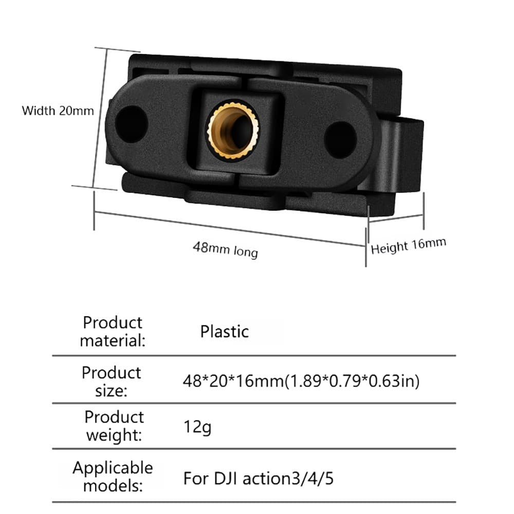 อะแดปเตอร์ฐานแม่เหล็ก For DJI Action Magnetic Adapter For ACTION 3 4 5 ถอดประกอบอย่างรวดเร็ว อะแดปเตอร์ รูปที่ 5