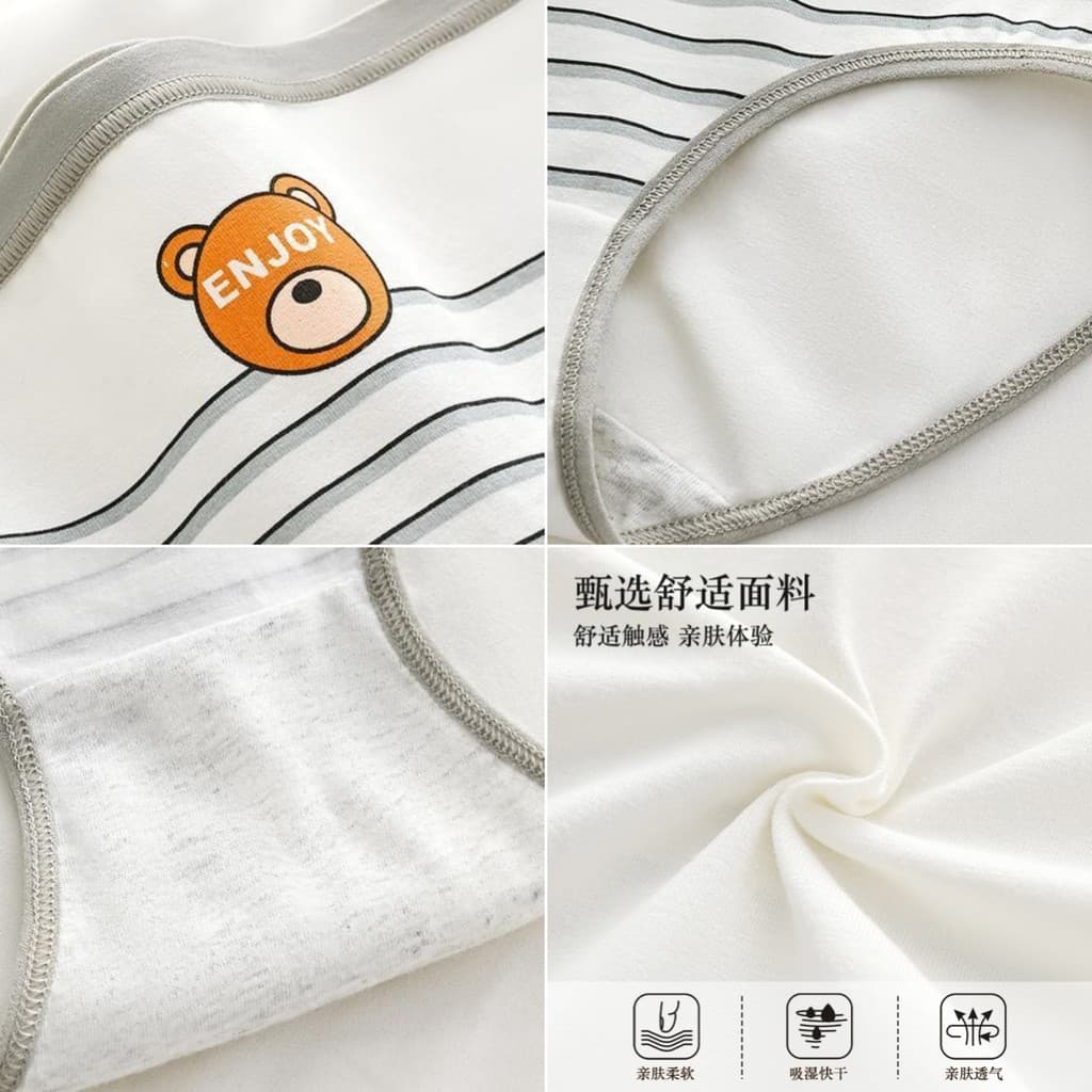 #299 กางเกงในหญิงลายหมีน่ารัก ใส่กระชับ ใส่สบายผ้านิ่ม น่ารักมาก มีขนาดให้เลือก สุดอิต รูปที่ 9