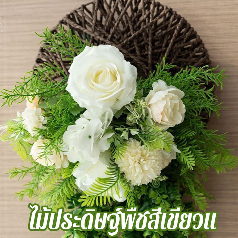 ดอกกุหลาบจำลองแขวนผนัง การตกแต่งภายใน ดอกไม้หวาย สีสันสดใส แขวนผนังจำลองดอกไม้ การตกแต่งสวน รูปที่ 4